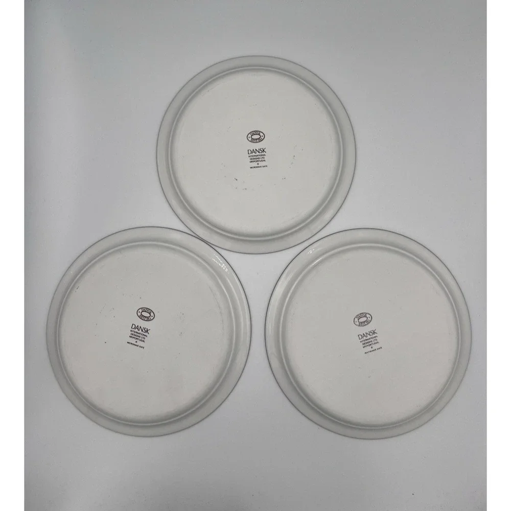 Dansk Bistro Christianshavn Blue Salad Plates SET OF 3 Portugal 8 3/4